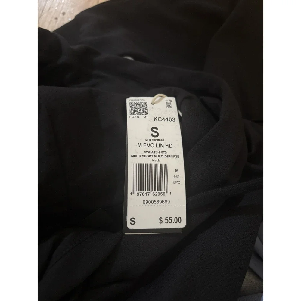 Classic Men Adidas Hoodie Size Small. Black With Logo. New With Tag